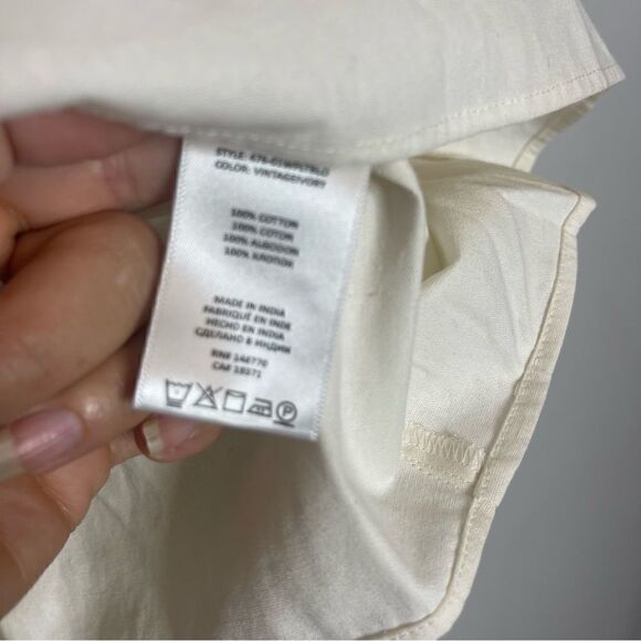 RE/DONE Victorian Cut Off cotton blouse NWT Large - Picture 10 of 11